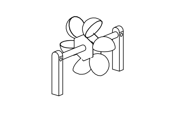 Kleines Schaufelrad aus V2A, Durchmesser = 40 cm