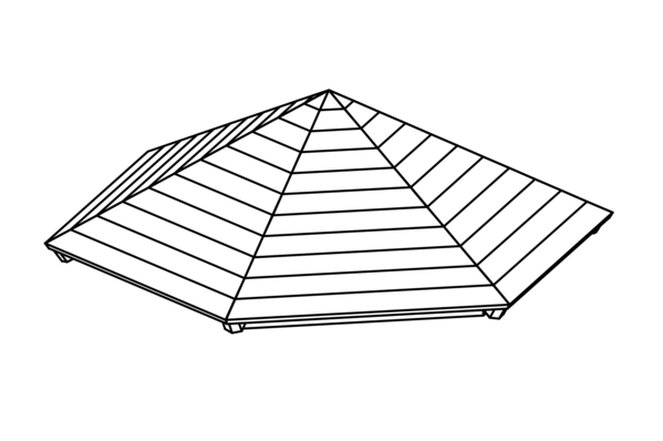 Dach für Sechseckplattformen