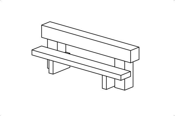 Slide support with steps, width = 1 m