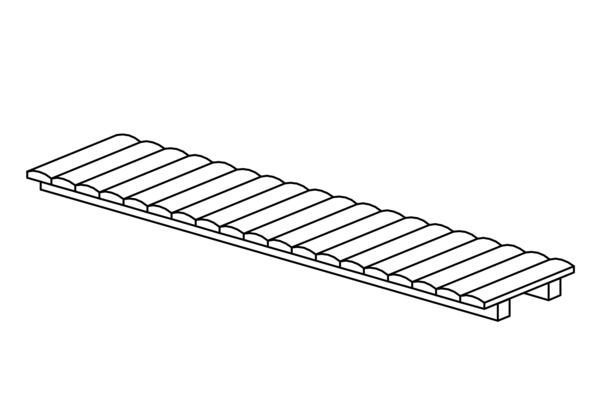 Brücke ohne Handlauf, Länge = 3 m