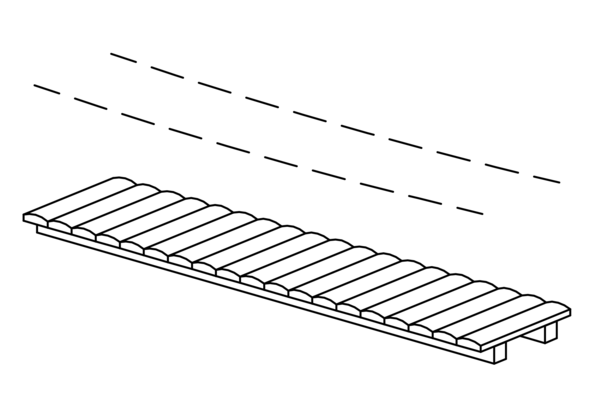 Brücke mit Kettenhandlauf, Länge = 5 m 