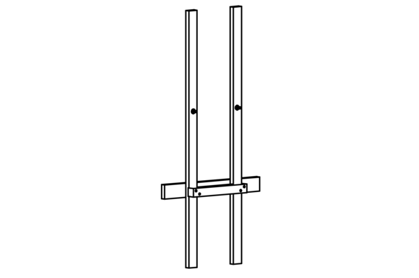 Support Frame for Square Towers with roof, height = 1 m