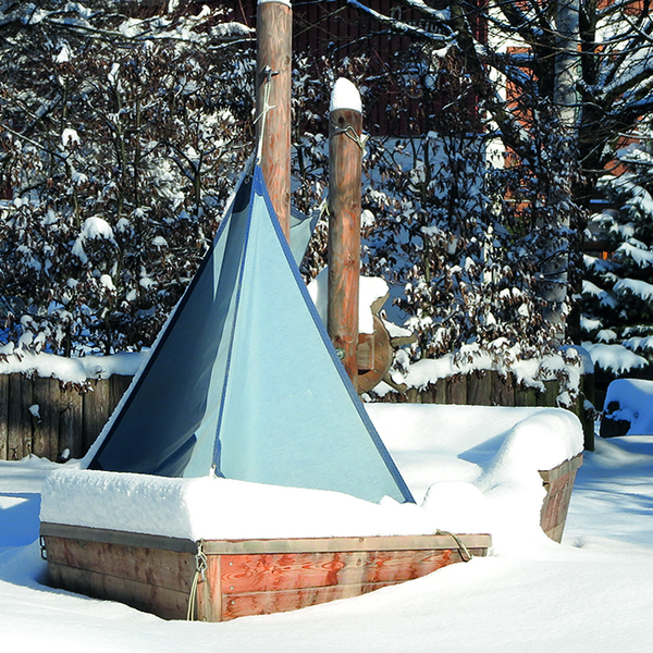 Sand Ship made of larch with steel foot with sails for supervised areas