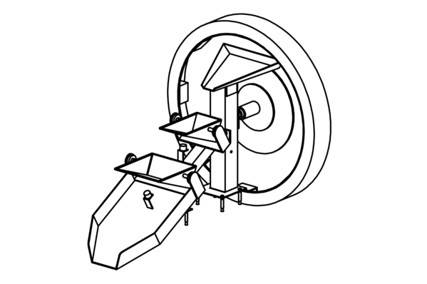 Förderrad mit Kippkästen