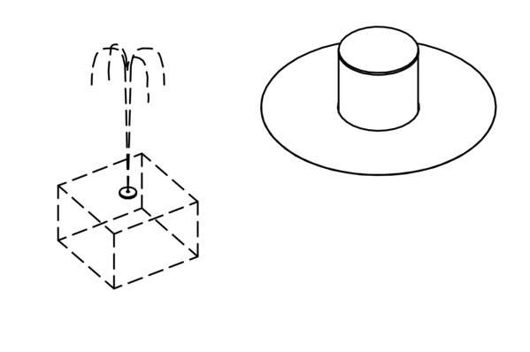 Splash Hopper for external sprayhead