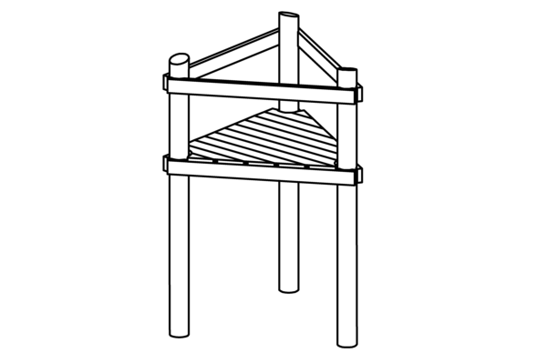 Dreieckplattform, Höhe 2,00 m