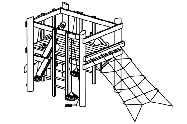 Bauwerkgerüst 02 in Lärche