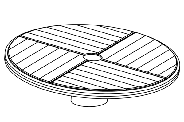 Rotating Disc, diameter = 2.30 m