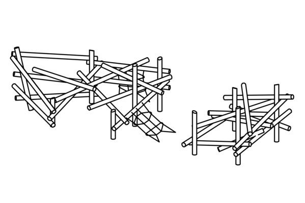 Climbing Structure 11 made of larch