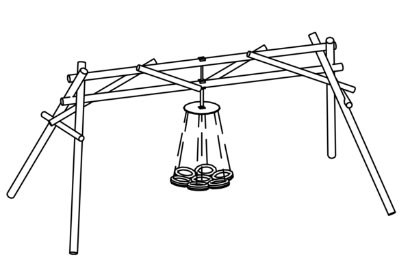 Seesaw-Carousel-Swing, made of larch