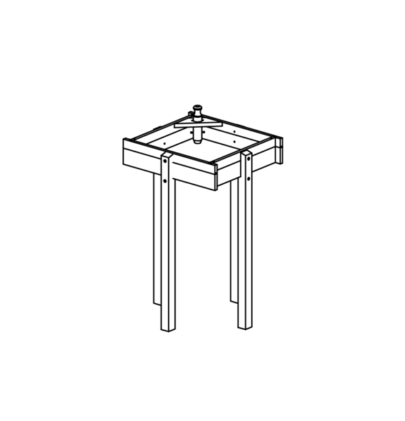 Reservoir, basin depth = 25cm, feet 50 cm longer