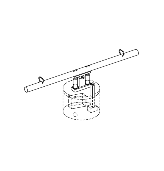 Pump See-saw with water reservoir and one way distribution